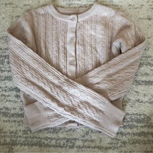 Women's Cable Knit Sweater - Cream
